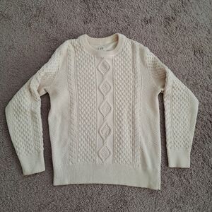 GAP Men's Cream Cable Knit Sweater Sz S